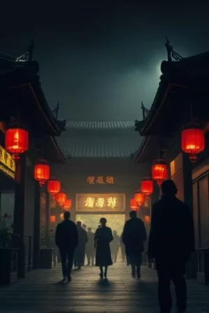 影片《长夜售票员》午夜售票窗口透出的暖黄灯光